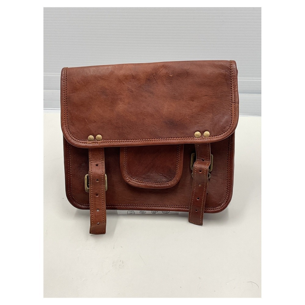 Vintage Leather Satchel‎ Bag Brown 1982